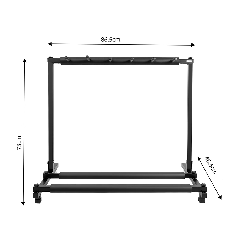 Dimensions Stand Guitares Multiposition – Rack Métal 5 Instruments avec Repose Doux Antirayures