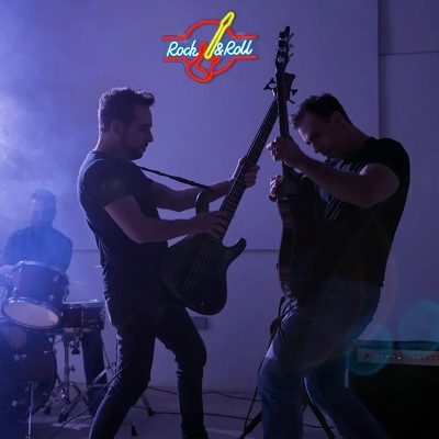 Enseigne Lumineuse Néon LED Guitare - Rock & Roll