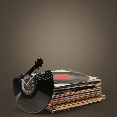 Horloge - Guitare Acoustique Mélodie du Vinyle