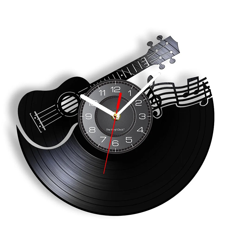 Horloge Guitare Acoustique Mélodie du Vinyle