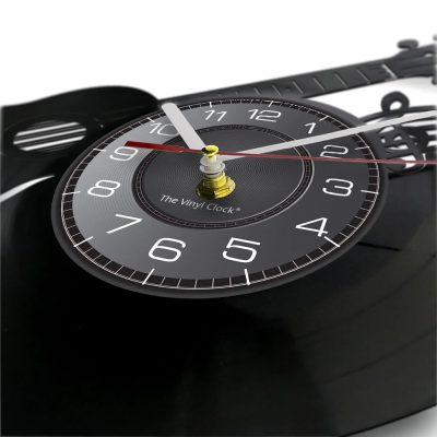 Magnifique Horloge Guitare Acoustique Mélodie du Vinyle
