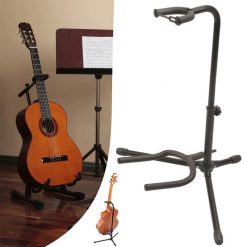 Porte Guitare Réglable avec Crochet Antidérapant – Support Universel pour Guitare, Banjo & Alto