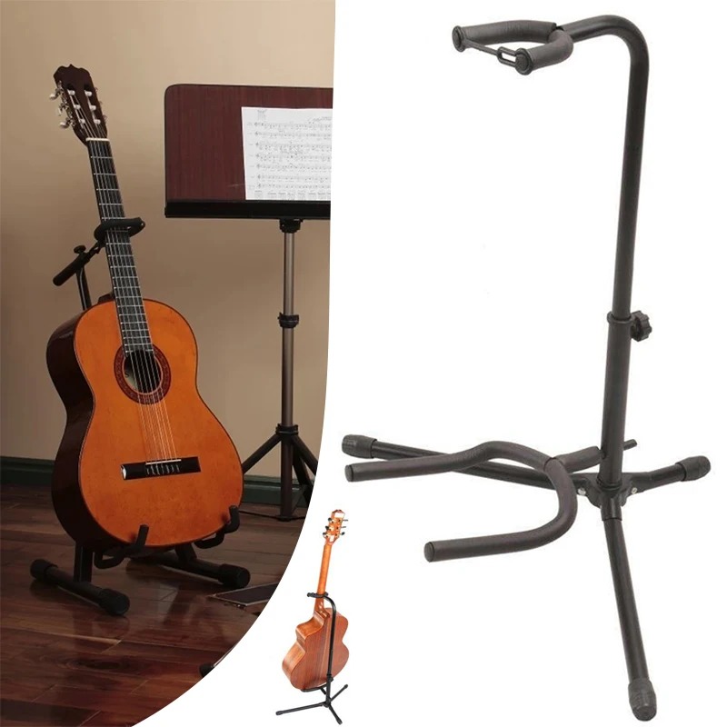 Porte Guitare Réglable avec Crochet Antidérapant – Support Universel pour Guitare, Banjo & Alto
