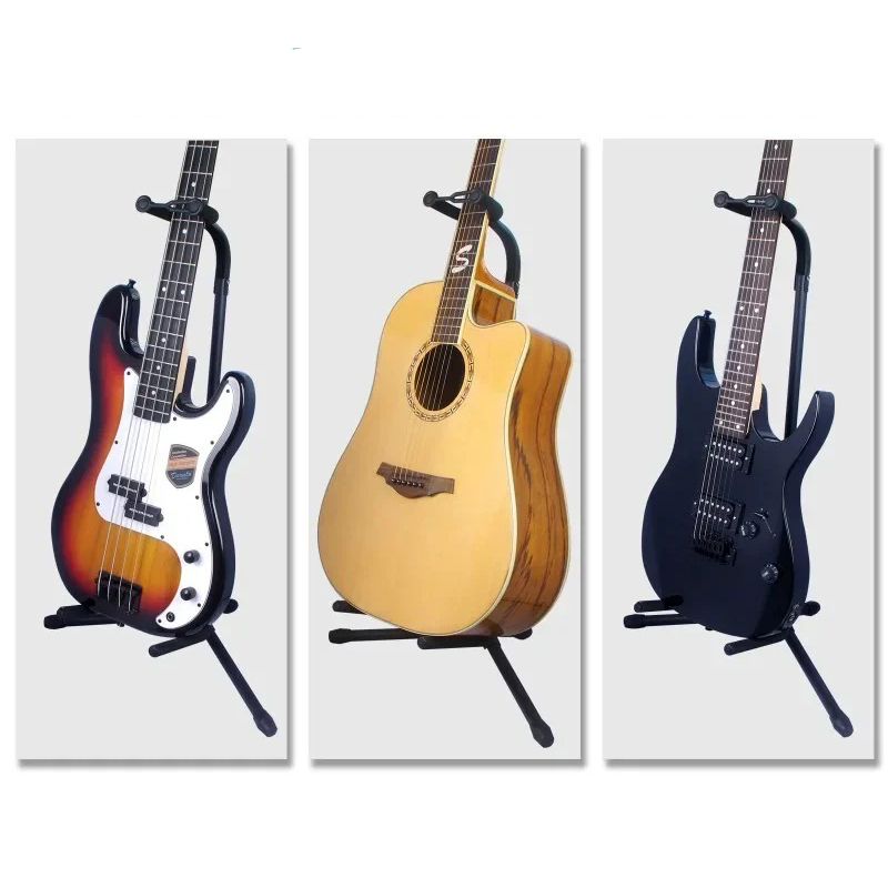Porte Guitare Réglable avec - Crochet Antidérapant – Support Universel pour Guitare, Banjo & Alto
