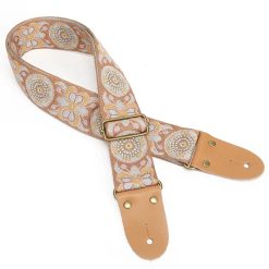 Sangle de Guitare Vintage Fleurs Bohème Soleil Miel