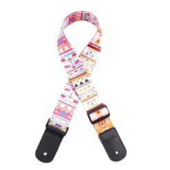 Sangle de Guitare Vintage Motifs Ethniques Soleil Zénith
