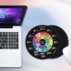 Tapis de Souris Musical Cercle des Quintes Coloré – Antidérapant & Inspirant pour Musiciens