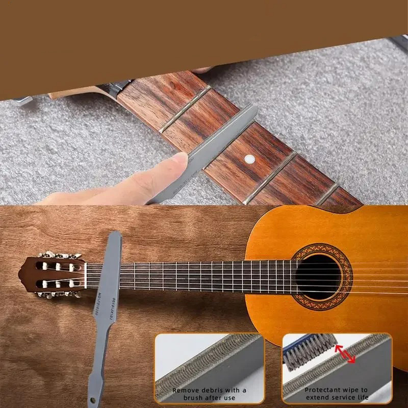 Vue de face Lime de Couronnement pour Frettes de Guitare (Multi-Profils)