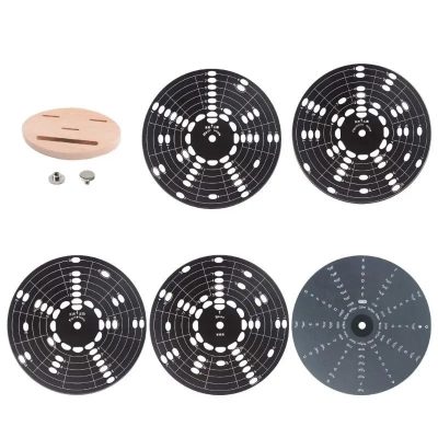 Vue générale Cercle Harmonique Avancé Pentatonique & Modes - Roue Théorique Multi-Couches avec Support Bois