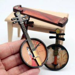 Décoration Asiatique Musicale, Miniature d'Instrument - Modèle Poème du Printemps