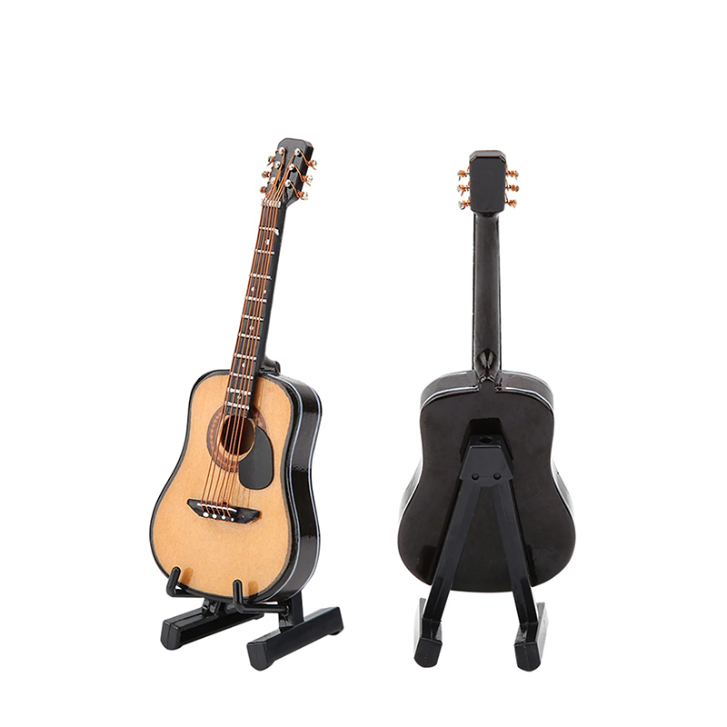 Guitare Miniature Acoustique - Modèle Classique Naturel - 15 cm
