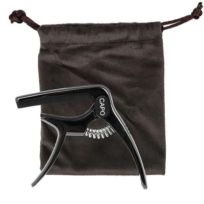 Capodastre Guitare - Couleurs Pastel avec Pochette de Rangement Noir