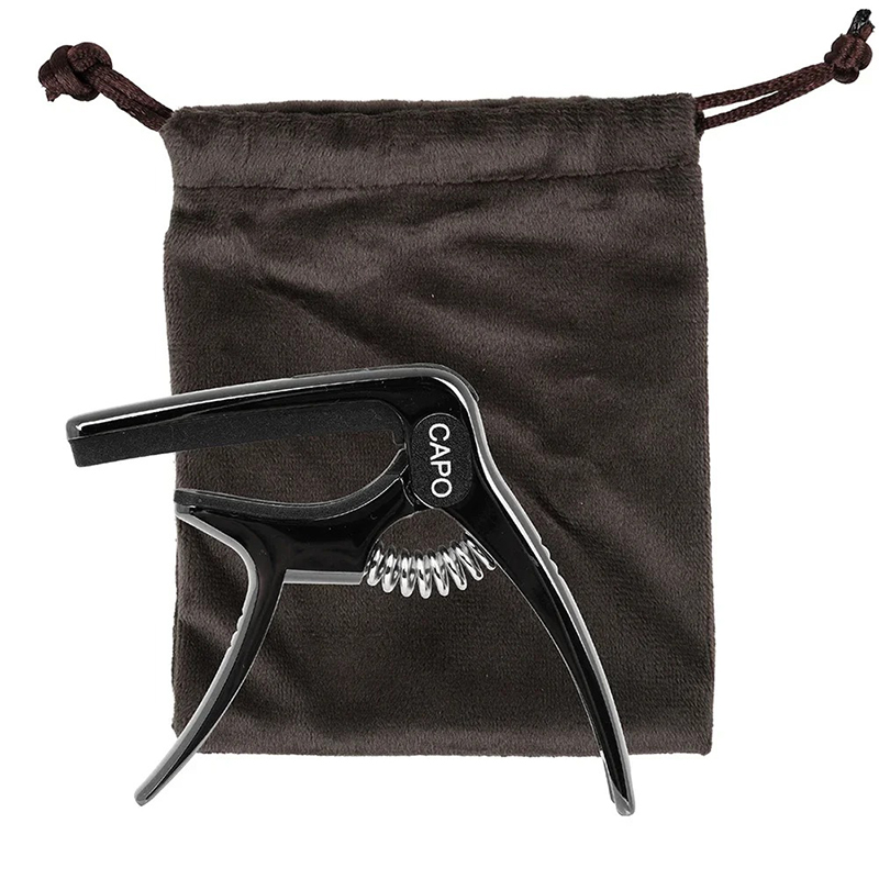 Capodastre Guitare - Couleurs Pastel avec Pochette de Rangement Noir