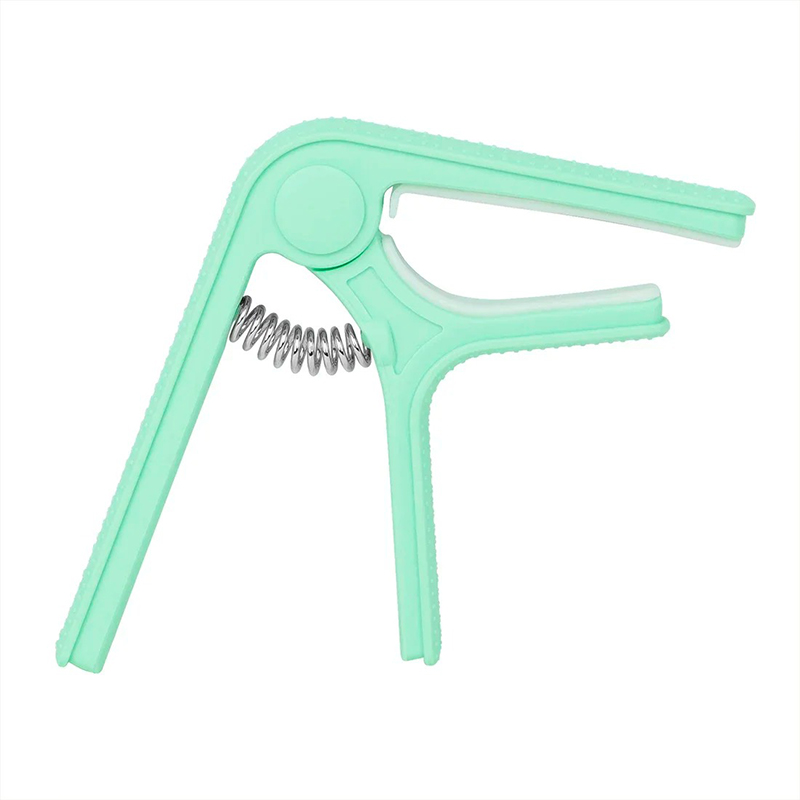 Capodastre Guitare Léger au Design Pastel à Ressort en Acier Inoxydable Couleur Vert