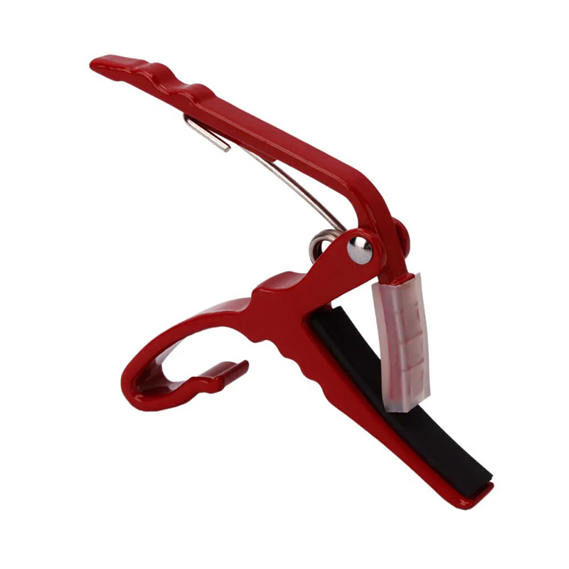 Capodastre Guitare Modèle Léger à Ressort Ergonomique Couleur Rouge