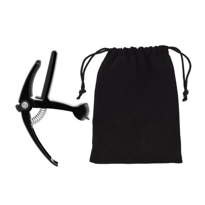 Capodastre Guitare Multifonction 5-en-1 « Tête de Chat » - Alliage Métallique & Clip Porte-Médiator Couleur noir