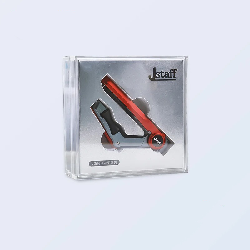 Capodastre Guitare Premium Réglable avec Système de Pression Contrôlée et Glissière Fluide Couleur Rouge