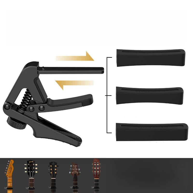 Details Capodastre Guitare Professionnel Réglable - Précision Multi-Radius & Serrage Micrométrique