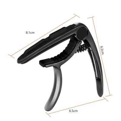 Dimensions Capodastre Guitare « Arc Chromatique » - Design Ergonomique à Ressort Puissant