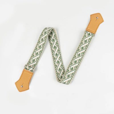 Sangle Ukulélé Motifs Verts Bohème