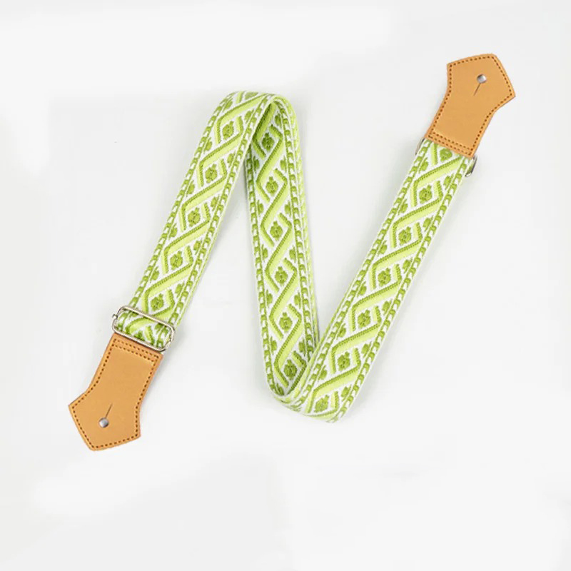 Sangle Ukulélé Tissage Vert Printanier