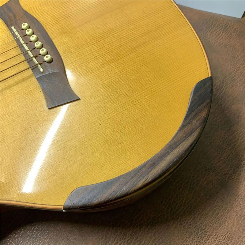Accoudoir Guitare Acoustique en Bois, Repose-bras Ergonomique pour Guitare Folk et Classique (PalissandreÉbène) Couleur Wood
