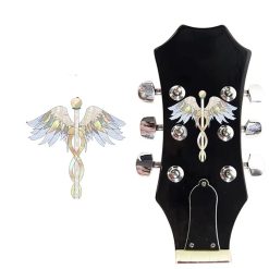 Autocollant de Tête de Guitare Ailes du Son - Motif Caduceus Nacré