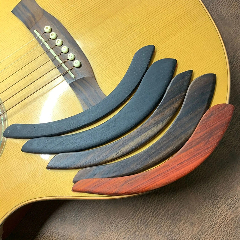 Avant Accoudoir Guitare Acoustique en Bois, Repose-bras Ergonomique pour Guitare Folk et Classique (PalissandreÉbène)