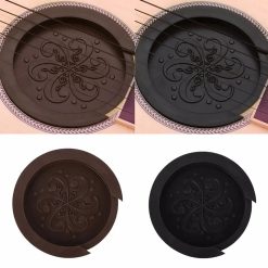 Avant Couvercle de Trou de Son Guitare “Silicone Acoustique Anti-Larsen”
