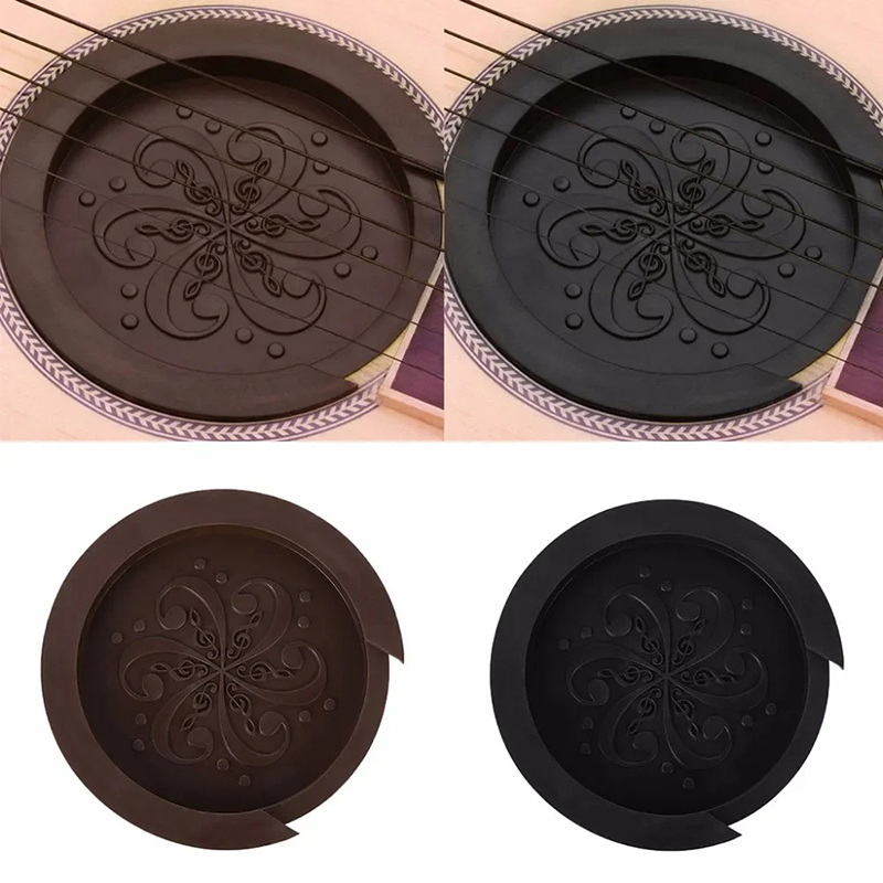 Avant Couvercle de Trou de Son Guitare “Silicone Acoustique Anti-Larsen”
