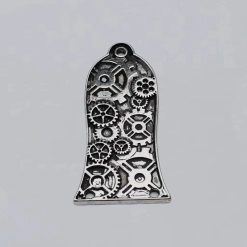 .Avant Guide-Cordes Guitare Design Steampunk Métallique Couleur Argent