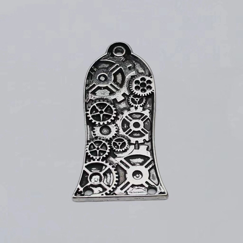 .Avant Guide-Cordes Guitare Design Steampunk Métallique Couleur Argent