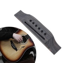 Avant Kit Chevalet Complet pour Guitare Acoustique - Pont, Sillets & Chevilles Noires