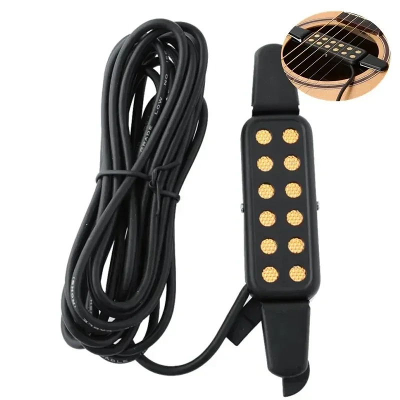 Avant Micro Magnétique pour Guitare Acoustique - 12 Trous avec Réglage Volume & Tonalité