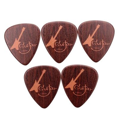 Avant Plectres Bois Gravés Nature Sonore - Lot de 5 médiators !