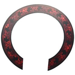 Avant Rosace Décorative Guitare Flamme Tribale Rouge - Autocollant de Protection Sonore