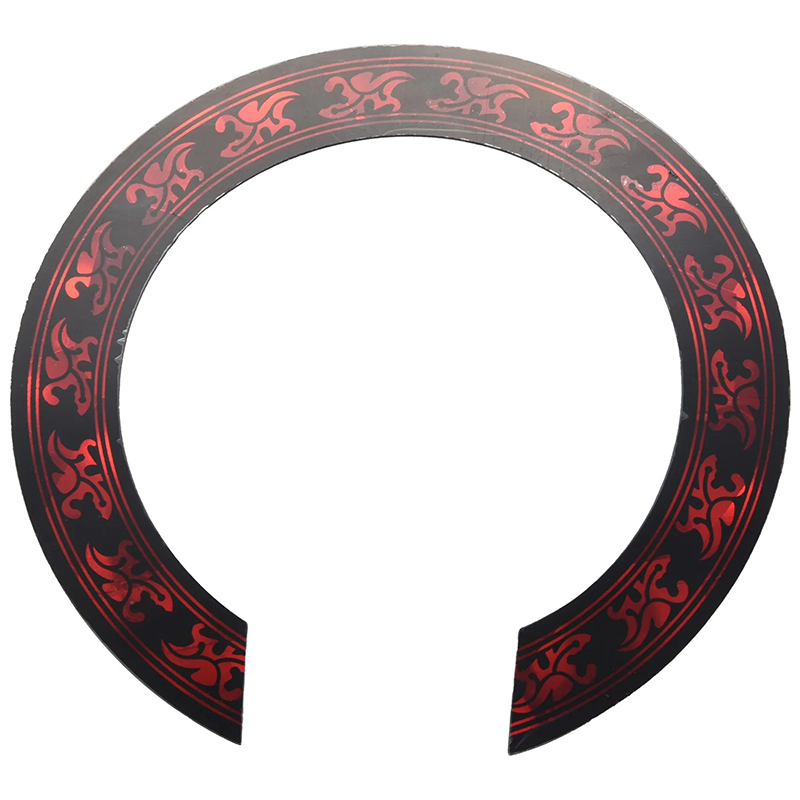 Avant Rosace Décorative Guitare Flamme Tribale Rouge - Autocollant de Protection Sonore