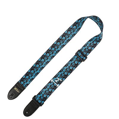 Avant Sangle Guitare Classique Fleurs Bleues Vintage