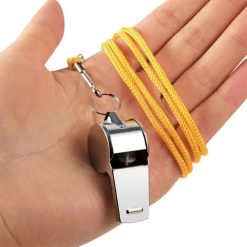 Avant Sifflet Métallique avec Cordon - Lot de 2 (Couleur au Choix)