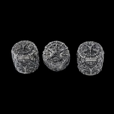 Boutons de Volume Guitare Pentagramme Métallique Antique Couleur Argent