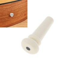 Cheville de Cordes pour Guitare Acoustique - Bout Rond Classique (Ivoire ou Noir)