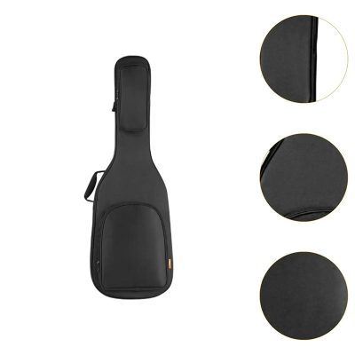 Details Housse Guitare Acoustique Rembourrée 41-42 Pouces, Gig Bag Noire avec Support de Manche