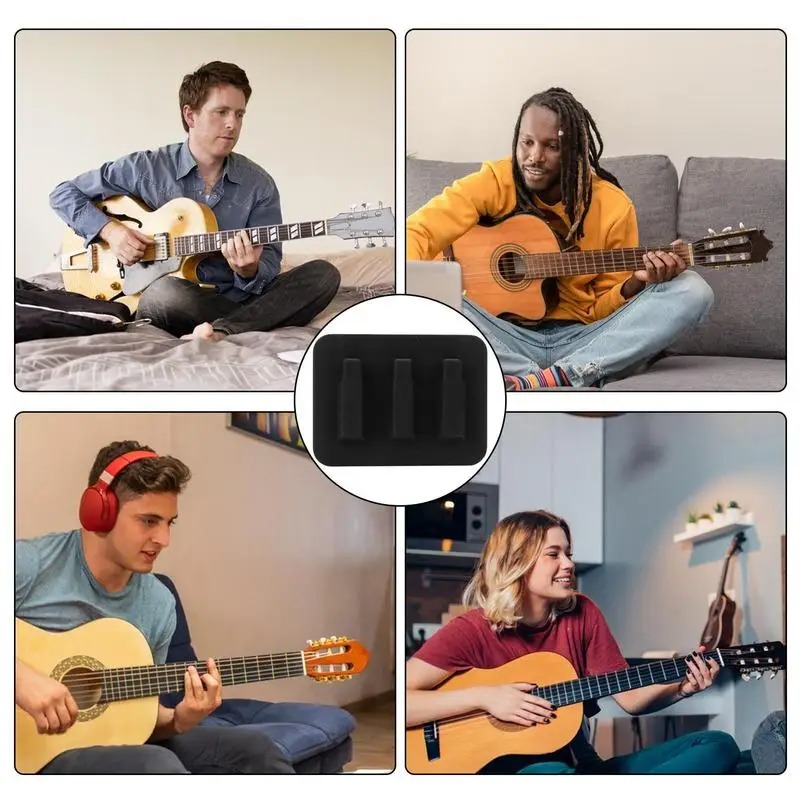 Details Mute de Cordes en Silicone pour Guitare - Amortisseur de Sons Silencieux