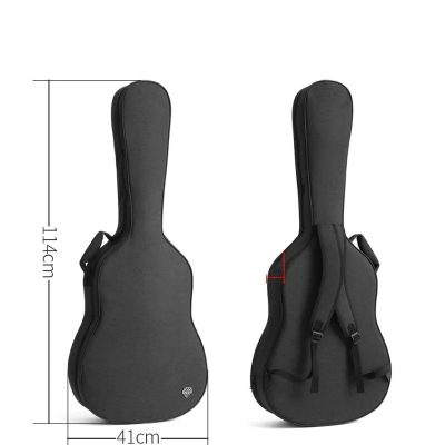 Dimensions Étui Guitare Acoustique Semi-Rigide 40-41 Pouces, Housse Sac à Dos Légère (1.7kg) pour FolkDreadnought, Intérieur Doublure Peluche