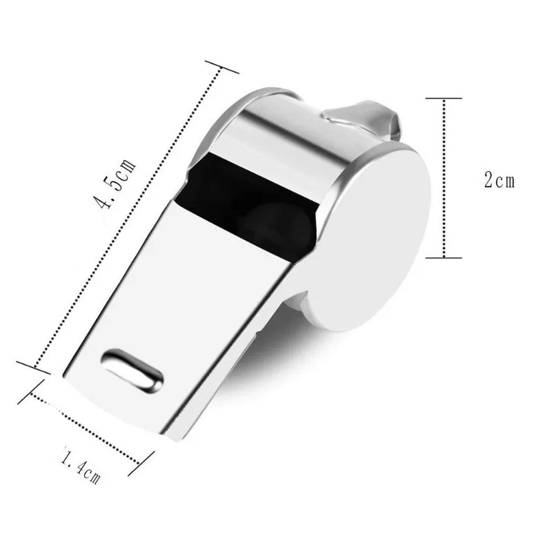 Dimensions Sifflet Métallique avec Cordon - Lot de 2 (Couleur au Choix)