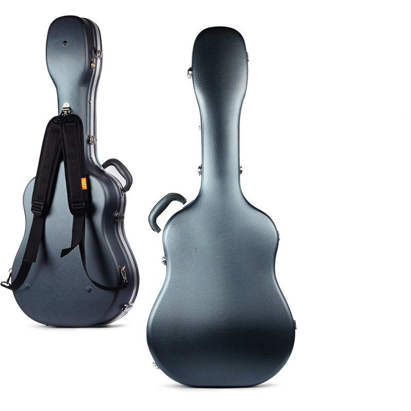 Étui Guitare Rigide Coque ABS, Hardshell Case pour Guitare Classique et Acoustique Folk 40-41 Pouces Modele 3