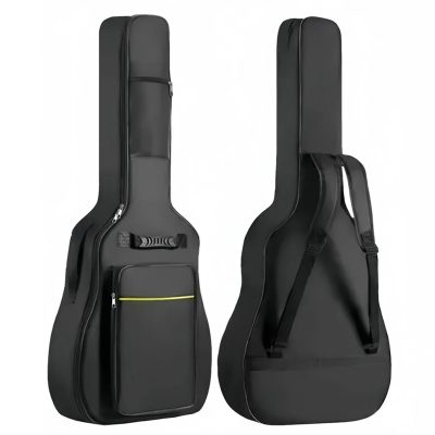 Housse Guitare Acoustique 41 Pouces, Gig Bag Sac à Dos Noir, Housse Transport Imperméable pour Guitare Folk Dreadnought