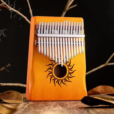 Kalimba 17 Lames “Soleil du Matin” Couleur orange