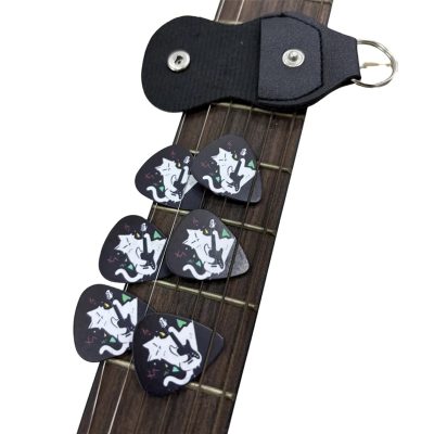 Lot de 6 Plectres Guitare (Médiators)- Motif Chat, avec Étui Porte-clés Porte-Plectre, pour Guitare Électrique Acoustique Basse