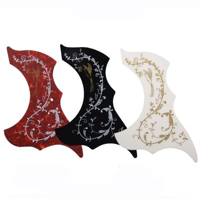 Pickguard « Chant de l’Oiseau Doré » - Protection Décorative pour Guitare Acoustique